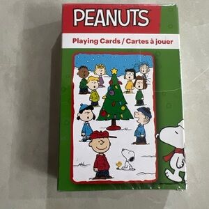 New Christmas Kurt Adler Peanuts Playing Cards